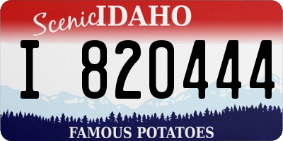 ID license plate I820444