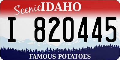 ID license plate I820445