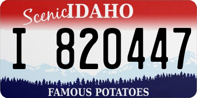ID license plate I820447