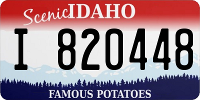 ID license plate I820448