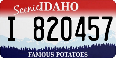 ID license plate I820457