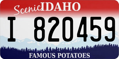ID license plate I820459