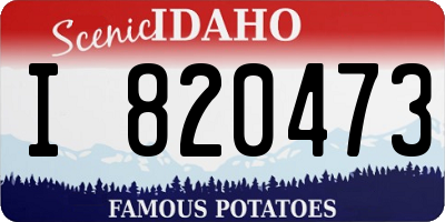 ID license plate I820473