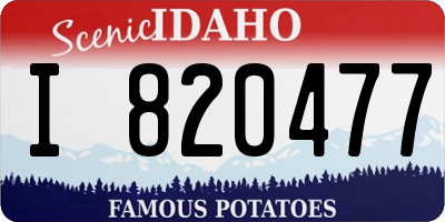 ID license plate I820477