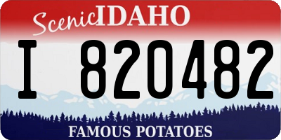 ID license plate I820482