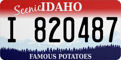 ID license plate I820487