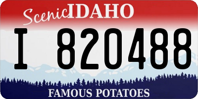 ID license plate I820488