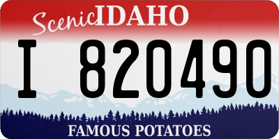 ID license plate I820490