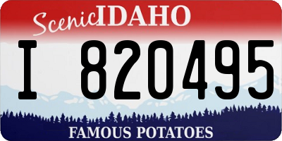 ID license plate I820495