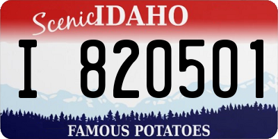 ID license plate I820501