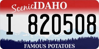ID license plate I820508