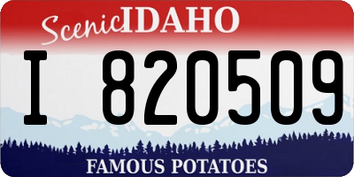 ID license plate I820509