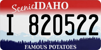 ID license plate I820522