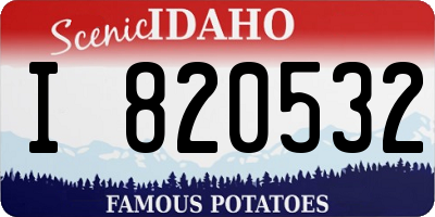 ID license plate I820532