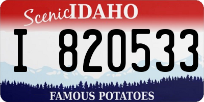 ID license plate I820533