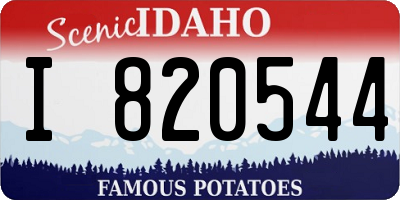 ID license plate I820544