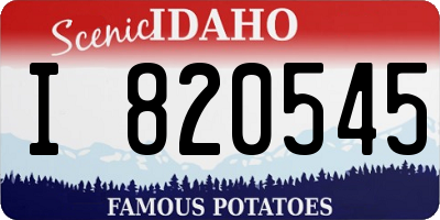 ID license plate I820545
