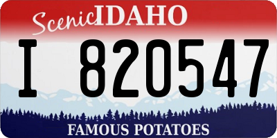 ID license plate I820547