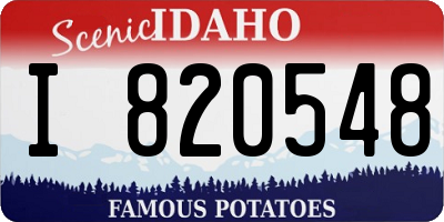 ID license plate I820548