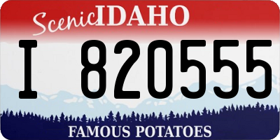 ID license plate I820555