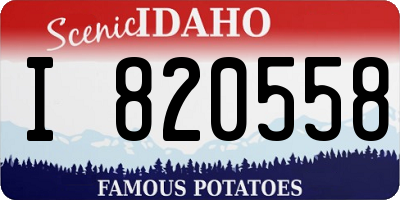 ID license plate I820558