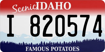 ID license plate I820574