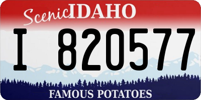 ID license plate I820577