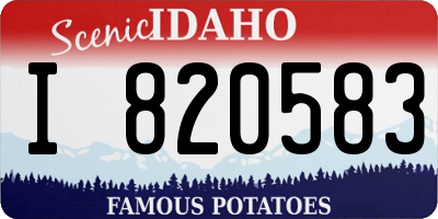 ID license plate I820583