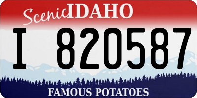 ID license plate I820587