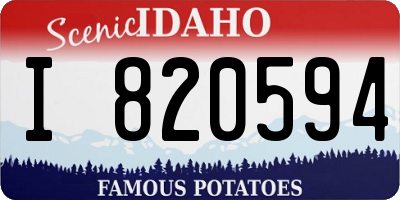 ID license plate I820594