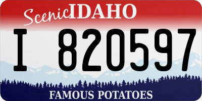 ID license plate I820597