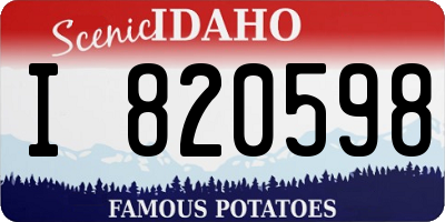 ID license plate I820598