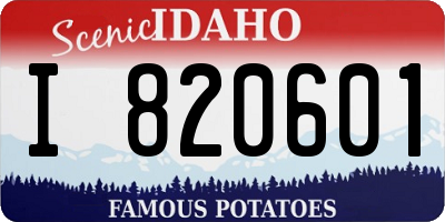 ID license plate I820601