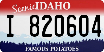 ID license plate I820604