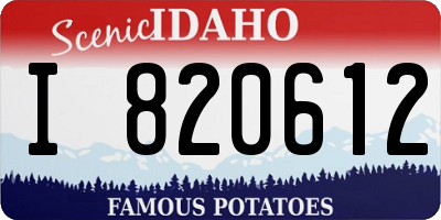 ID license plate I820612