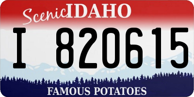 ID license plate I820615
