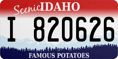 ID license plate I820626