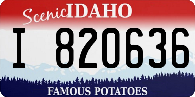 ID license plate I820636