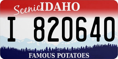 ID license plate I820640