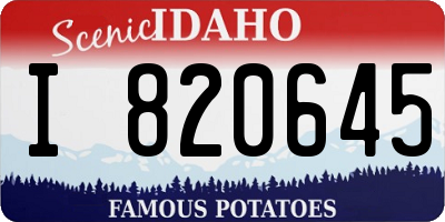 ID license plate I820645
