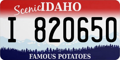 ID license plate I820650