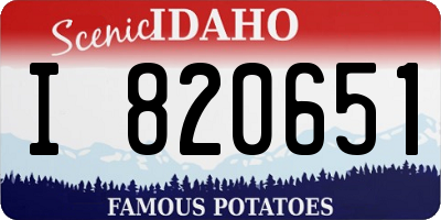 ID license plate I820651