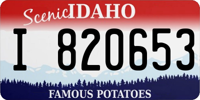 ID license plate I820653