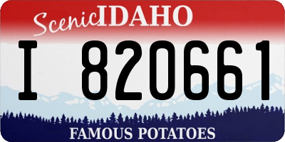 ID license plate I820661