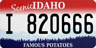 ID license plate I820666