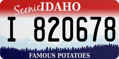 ID license plate I820678