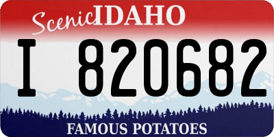 ID license plate I820682