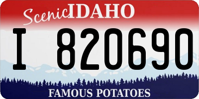 ID license plate I820690