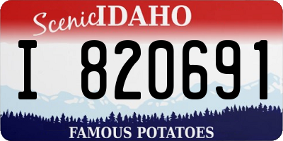 ID license plate I820691