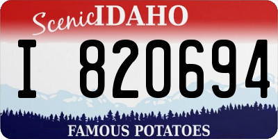 ID license plate I820694